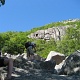 Hiking up the Precipe trail up to Champlain Mtn.