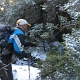 Jason coaching Gillian up a steep icy section.