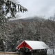 Mt Liberty and the Pemigewasset cover bridge.