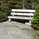 A bench on the outlook near our site.