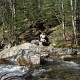 On our way down, we took the Gale River Trail. I didn't remember it was such a beautiful trail. Jen taking picture of me taking picture of her.