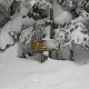 Arrived at the col to find the trail sign almost burried under the snow.