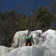 Jen climbing.