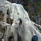 Heidi climbing.