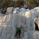 Jen climbing.