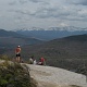 The gang at the summit of Middle Sugarloaf. Nice views of the Presidential Range.