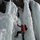 Adam climbing the chute.