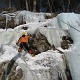 Jen climbing.