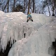 Marianne climbing.