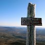 Summit sign of West Peak.