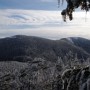 Looking back at Mt Height and Carter Dome from a outlook near the summit.