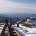 Kim and Mike on the rail track.