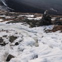 Washington River. This may be the worst part of the day but by now we didn't give a crap. Sick of picking rocks to hop on, we just plowed right into the slush pool of water or sunk deep into the soft snow, what's new?