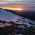 One last view of the sunset before we headed down via Ammonoosuc Ravine trail.