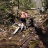 We managed to keep our boots dry from the crossing but not so much on the trail.